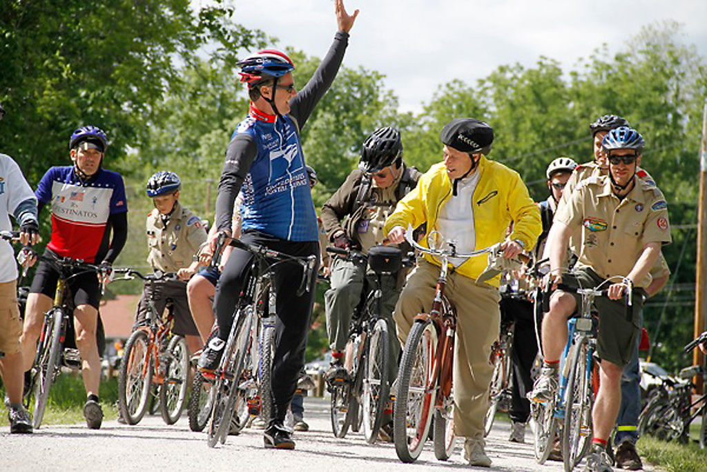 May 8, 2010 : Darwin Hindman celebrates the 20th anniversary of the Katy Trail